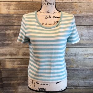 St. John Sport by Marie Gray knit striped shirt
